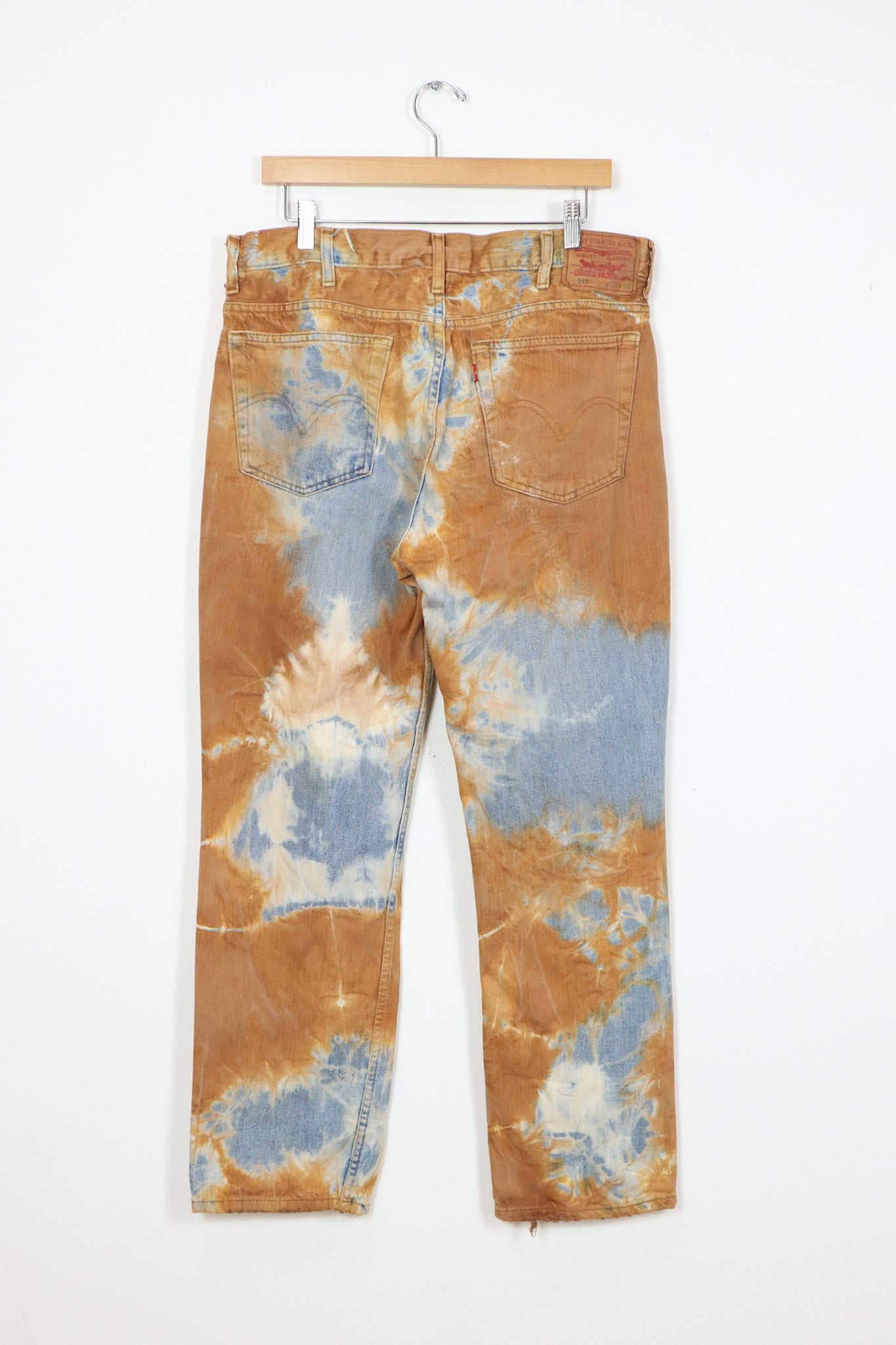 Vintage Reworked Rust Dyed 516 Levis Jeans