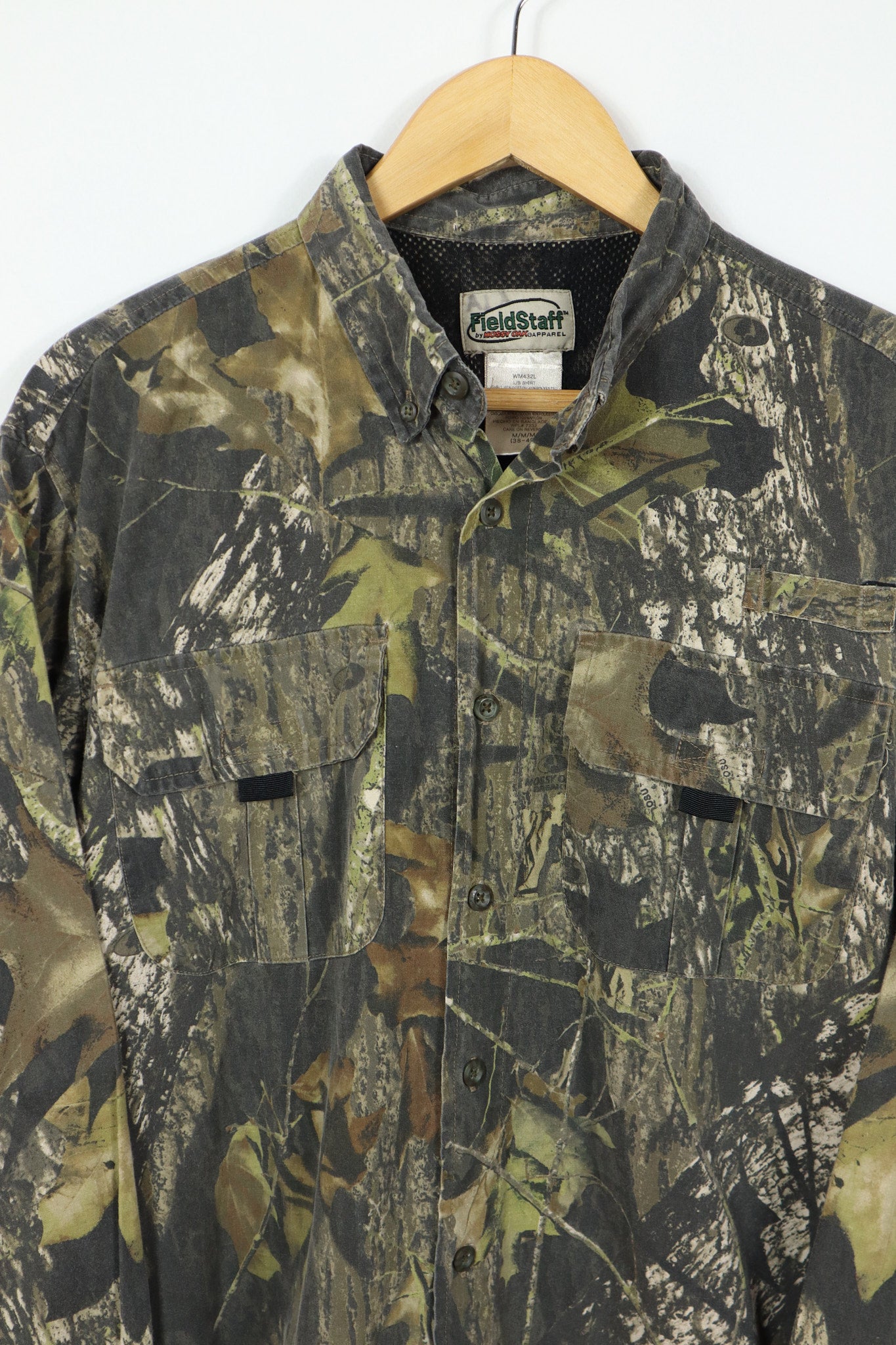 Vintage Lightweight Camo Button-Down Shirt