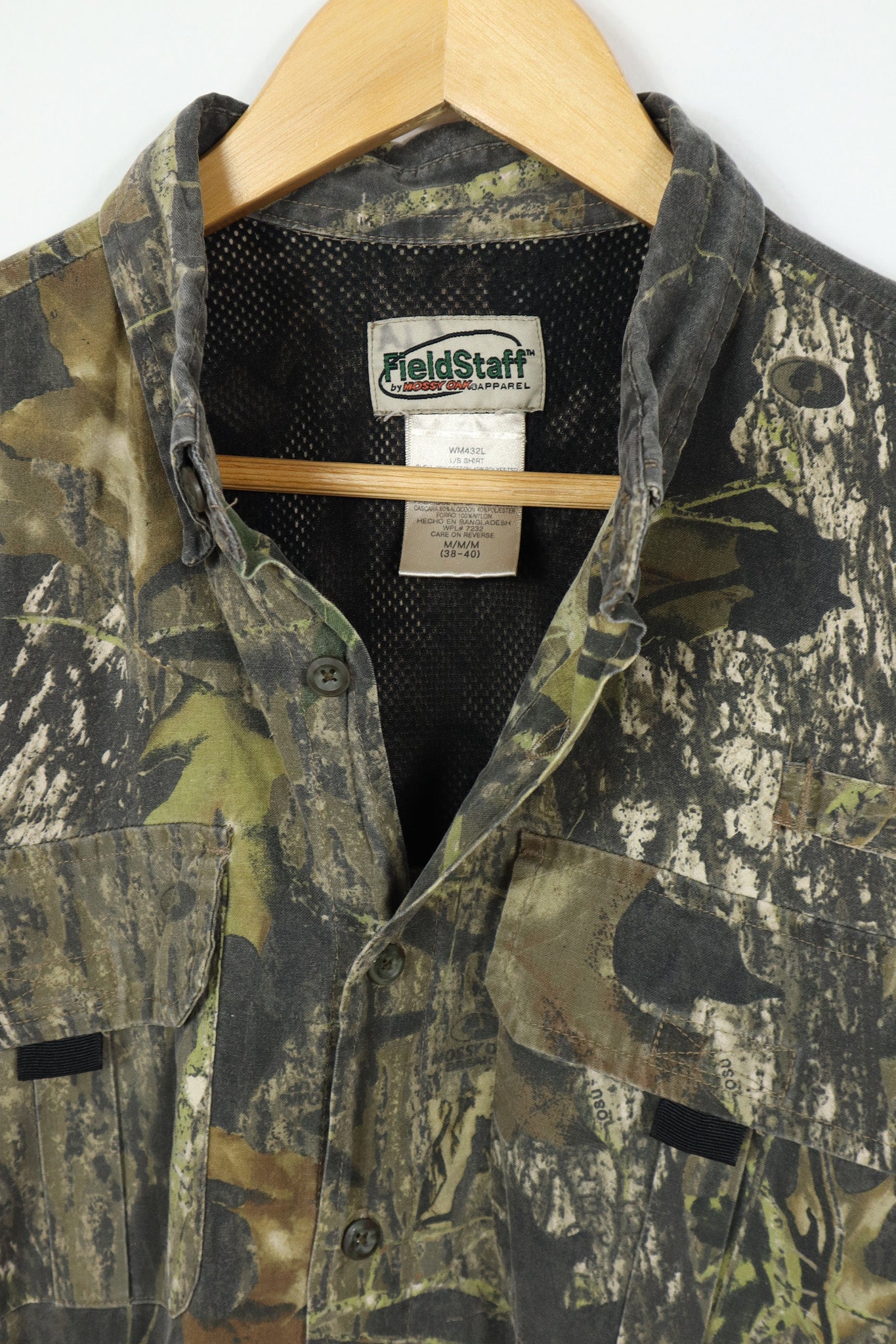 Vintage Lightweight Camo Button-Down Shirt