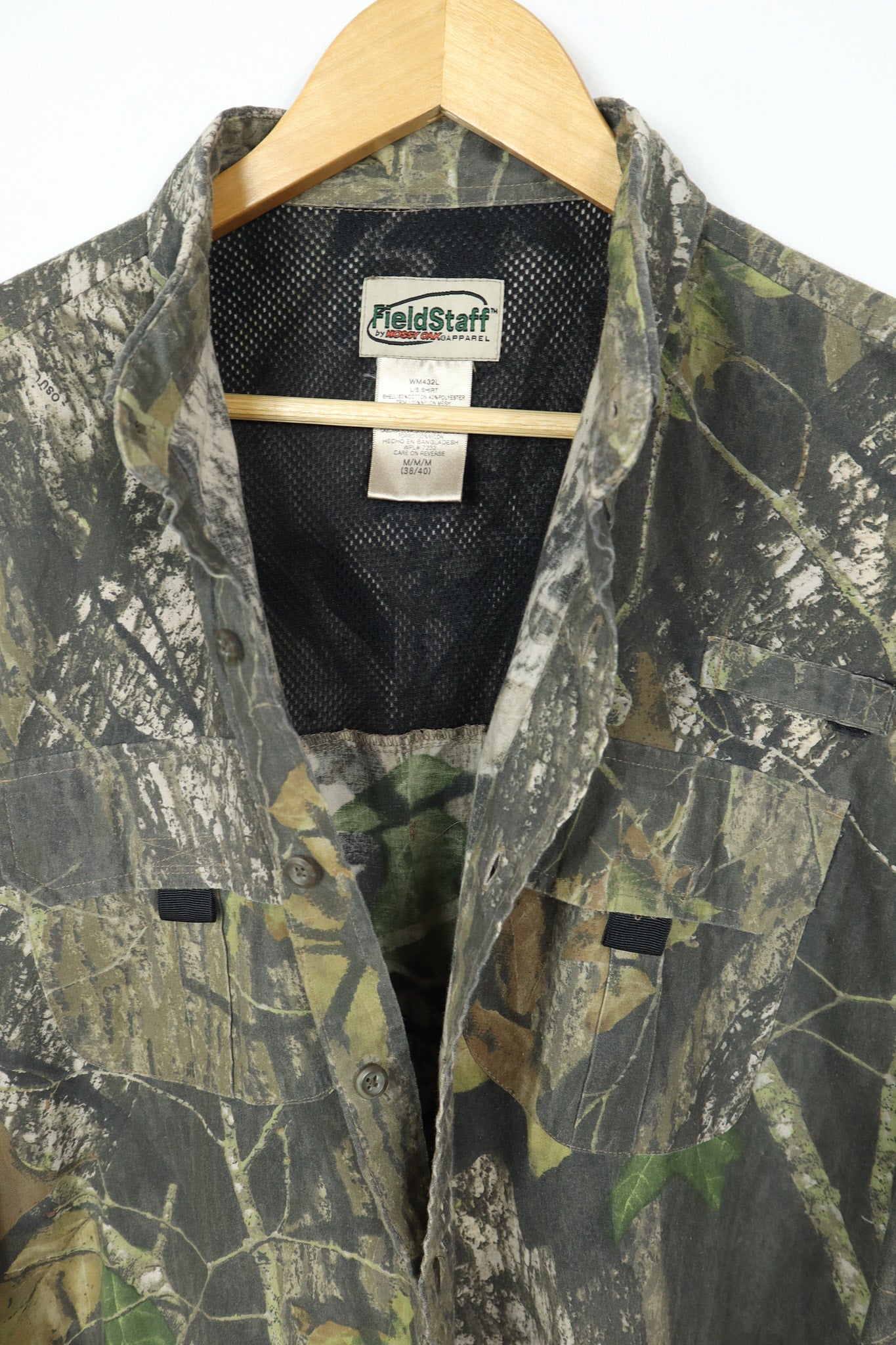 Vintage Lightweight Camo Button-Down Shirt