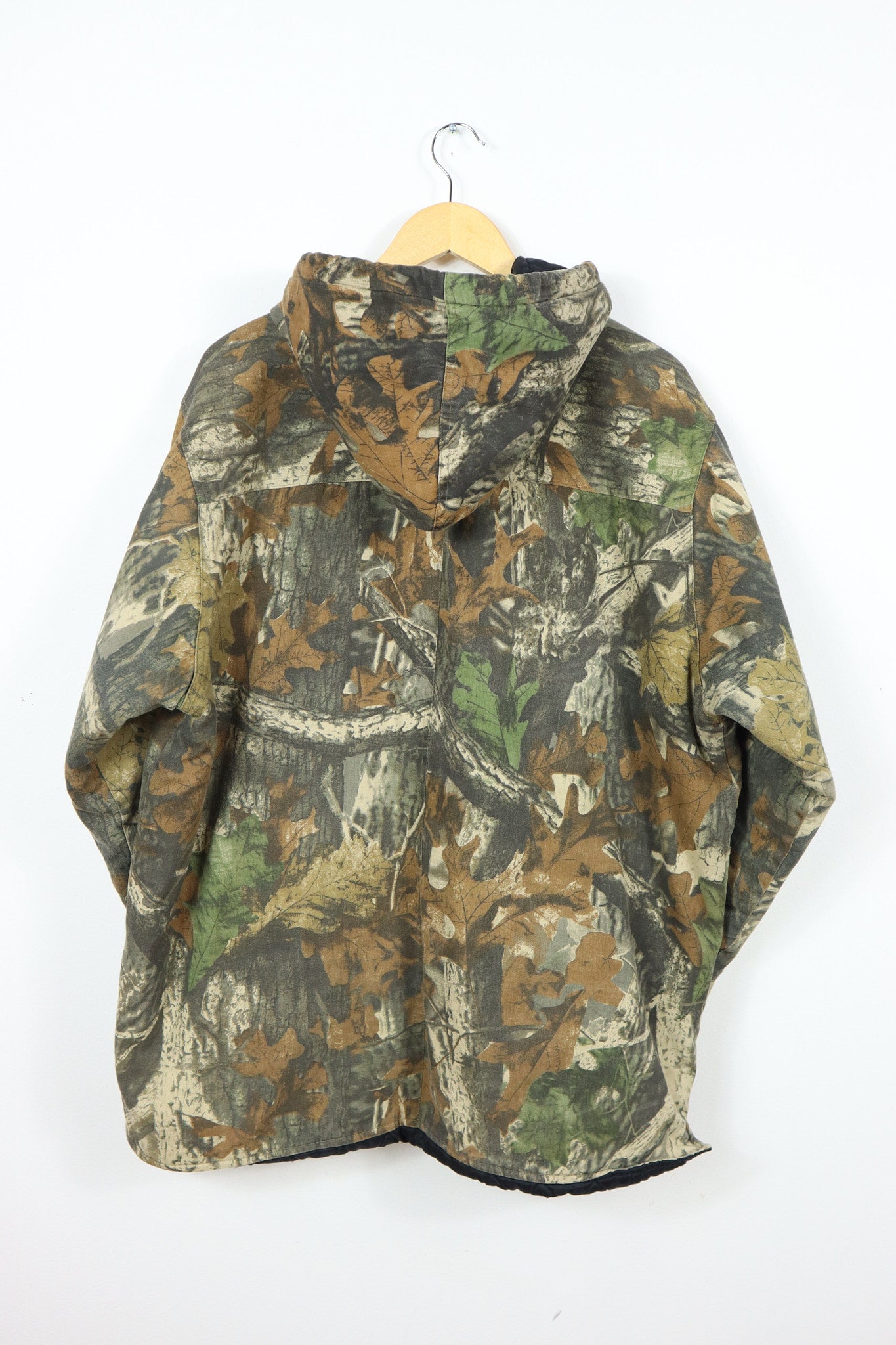 Vintage Camo Hooded Full Zip Jacket