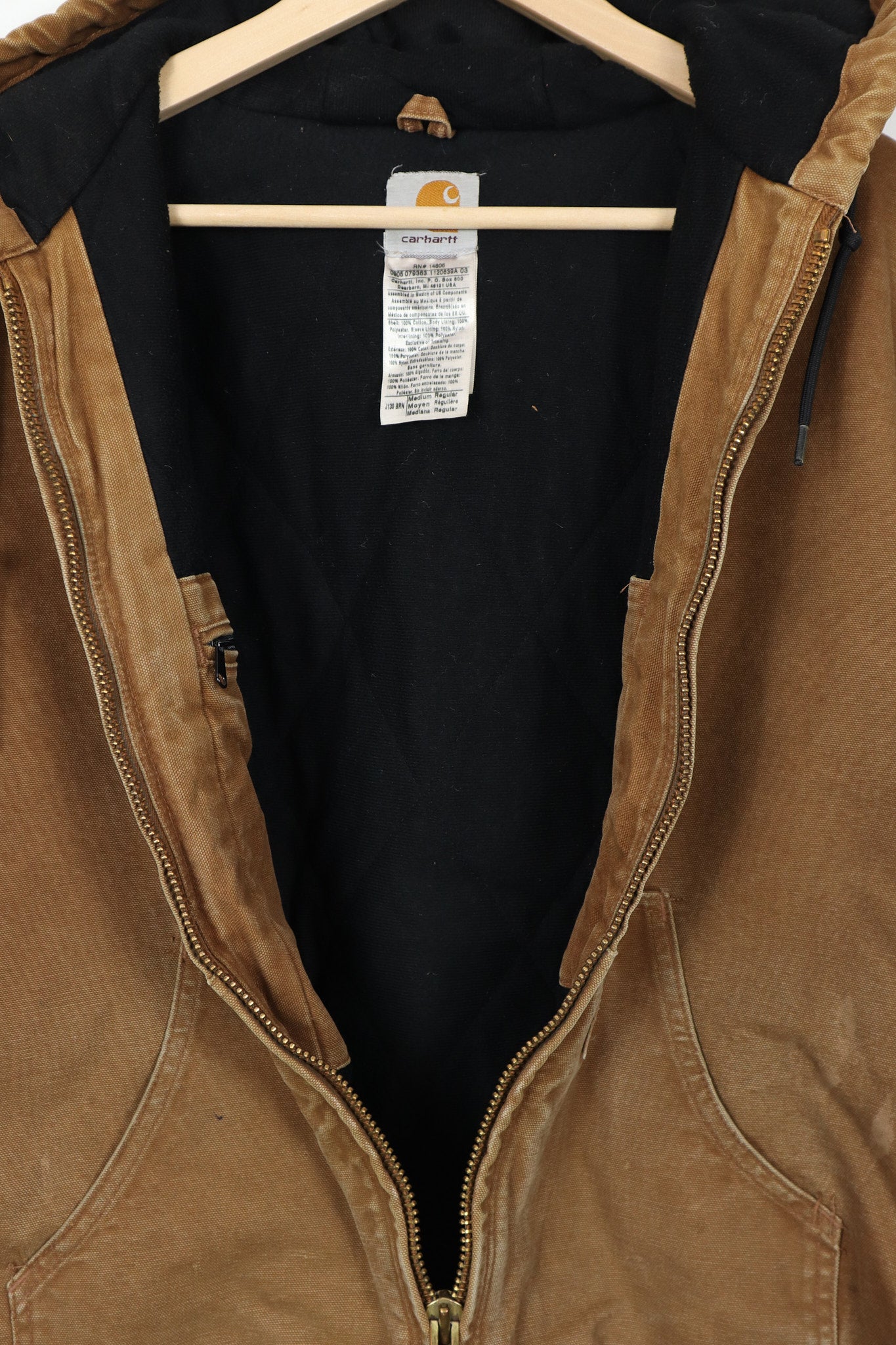 Vintage Carhartt Brown Hooded Jacket