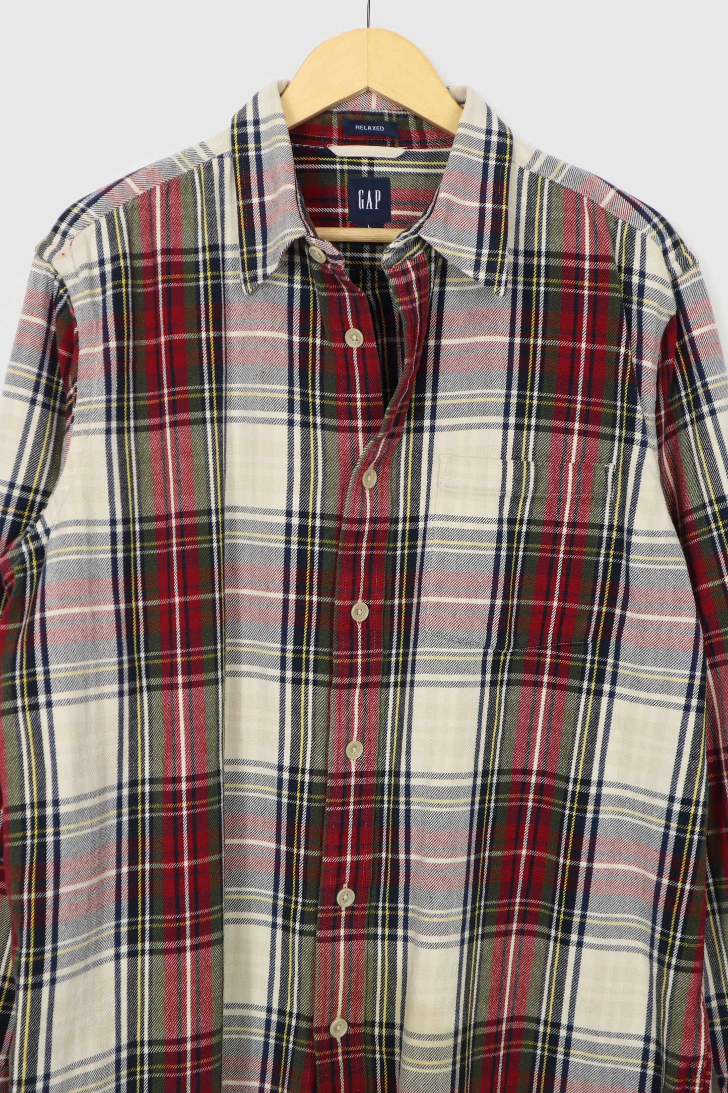 Vintage Gap Heavyweight Red Plaid Button-Down Shirt