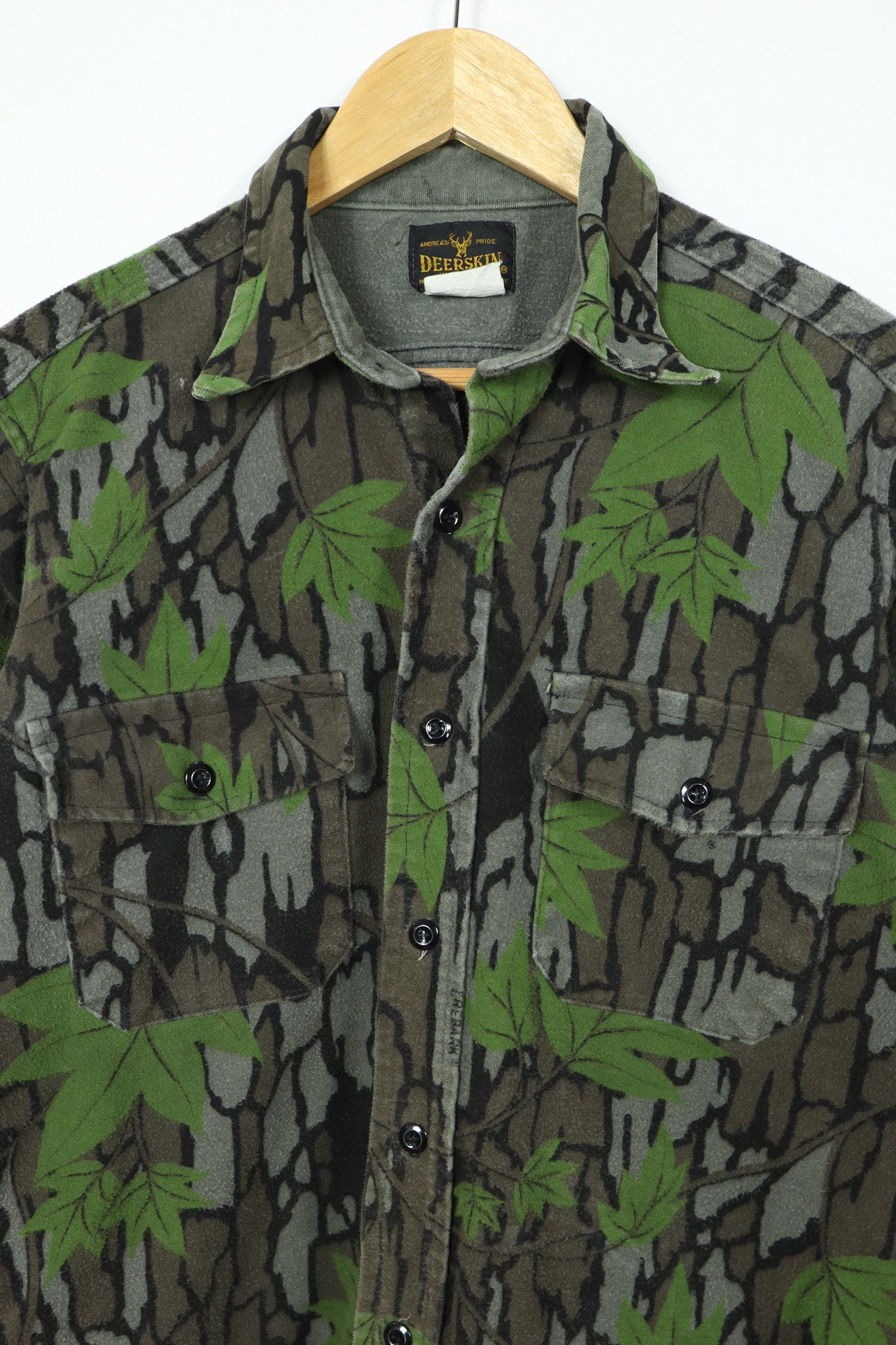 Vintage Real Tree Flannel Button-Down Shirt