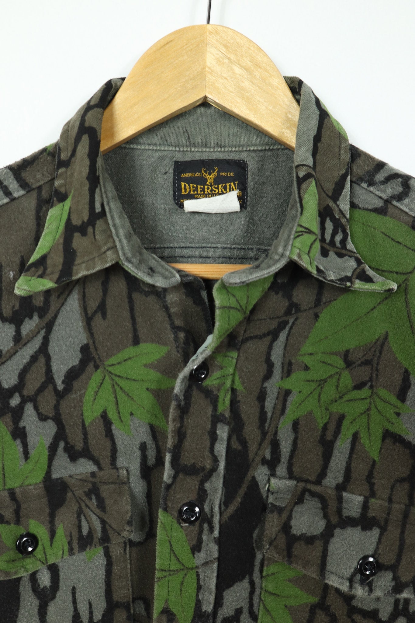 Vintage Real Tree Flannel Button-Down Shirt