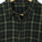 Vintage Black Plaid Button-Down Shirt