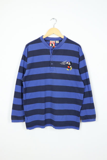 Vintage Embroidered Mickey Mouse Long Sleeve Tee