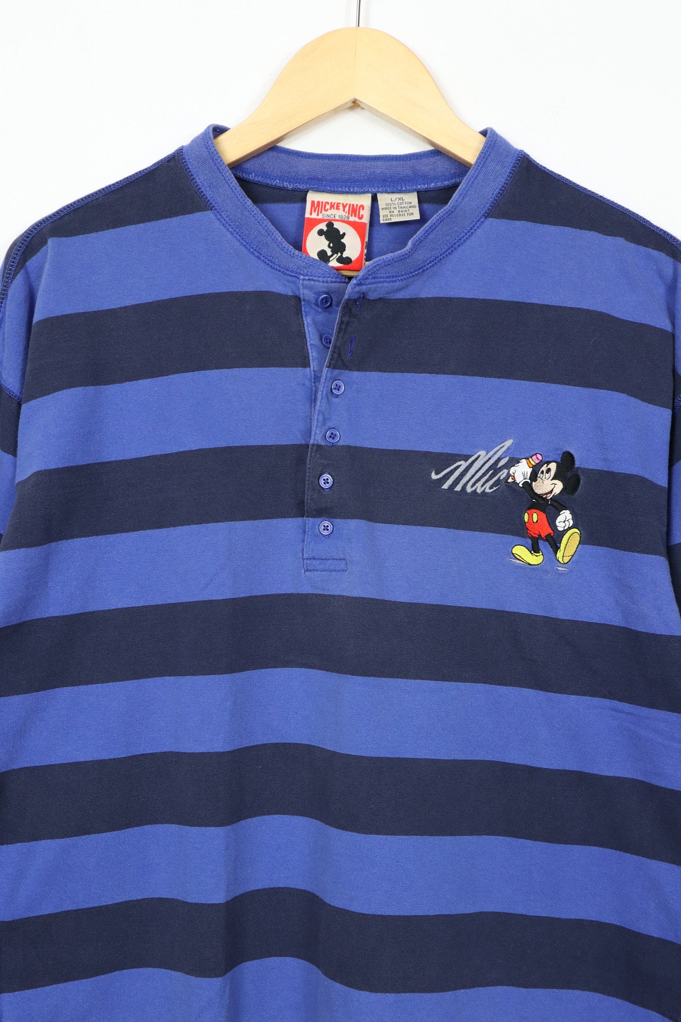 Vintage Embroidered Mickey Mouse Long Sleeve Tee