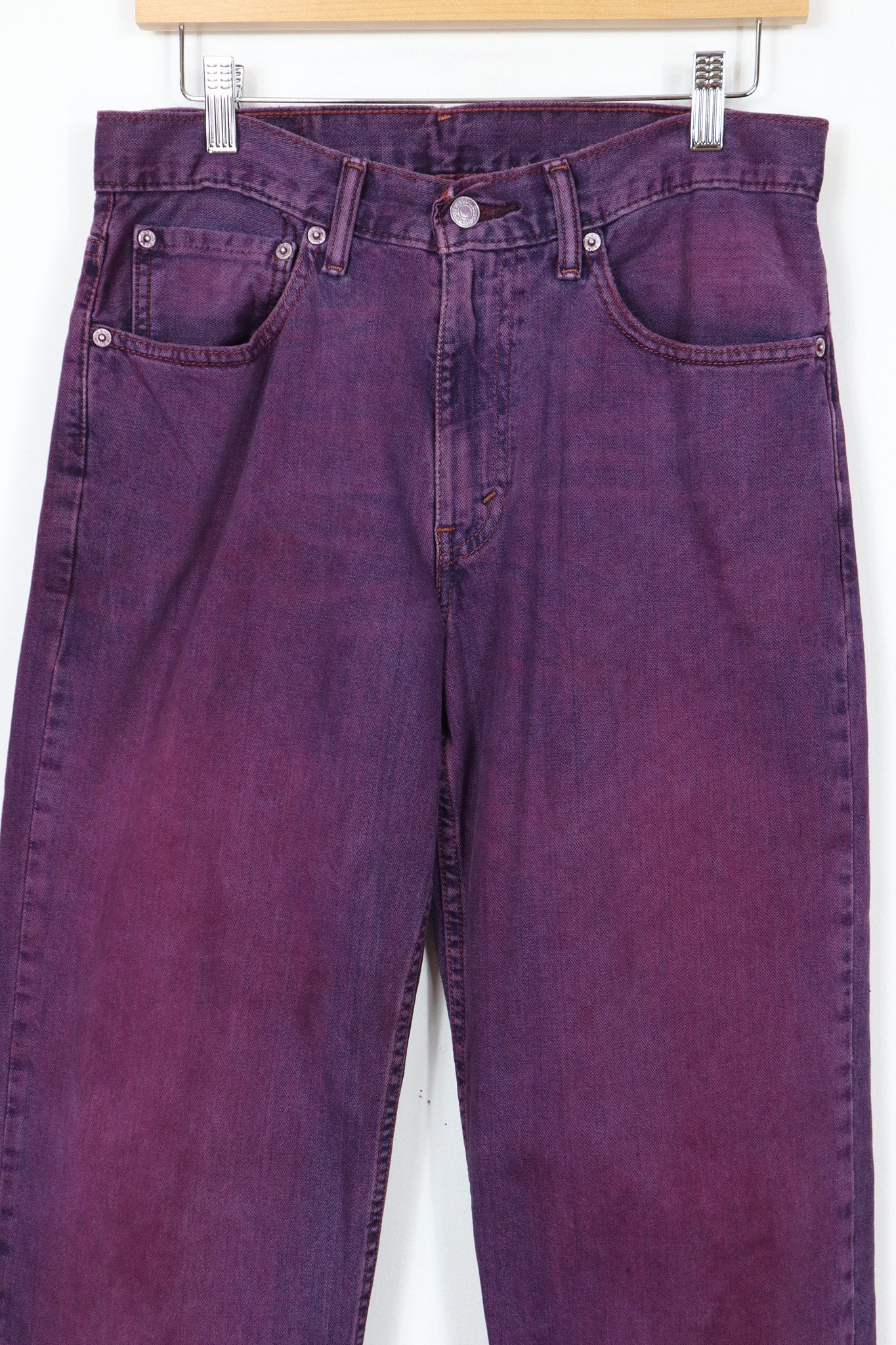 Vintage Reworked Overdyed Levis Straight Relaxed Fit Jeans