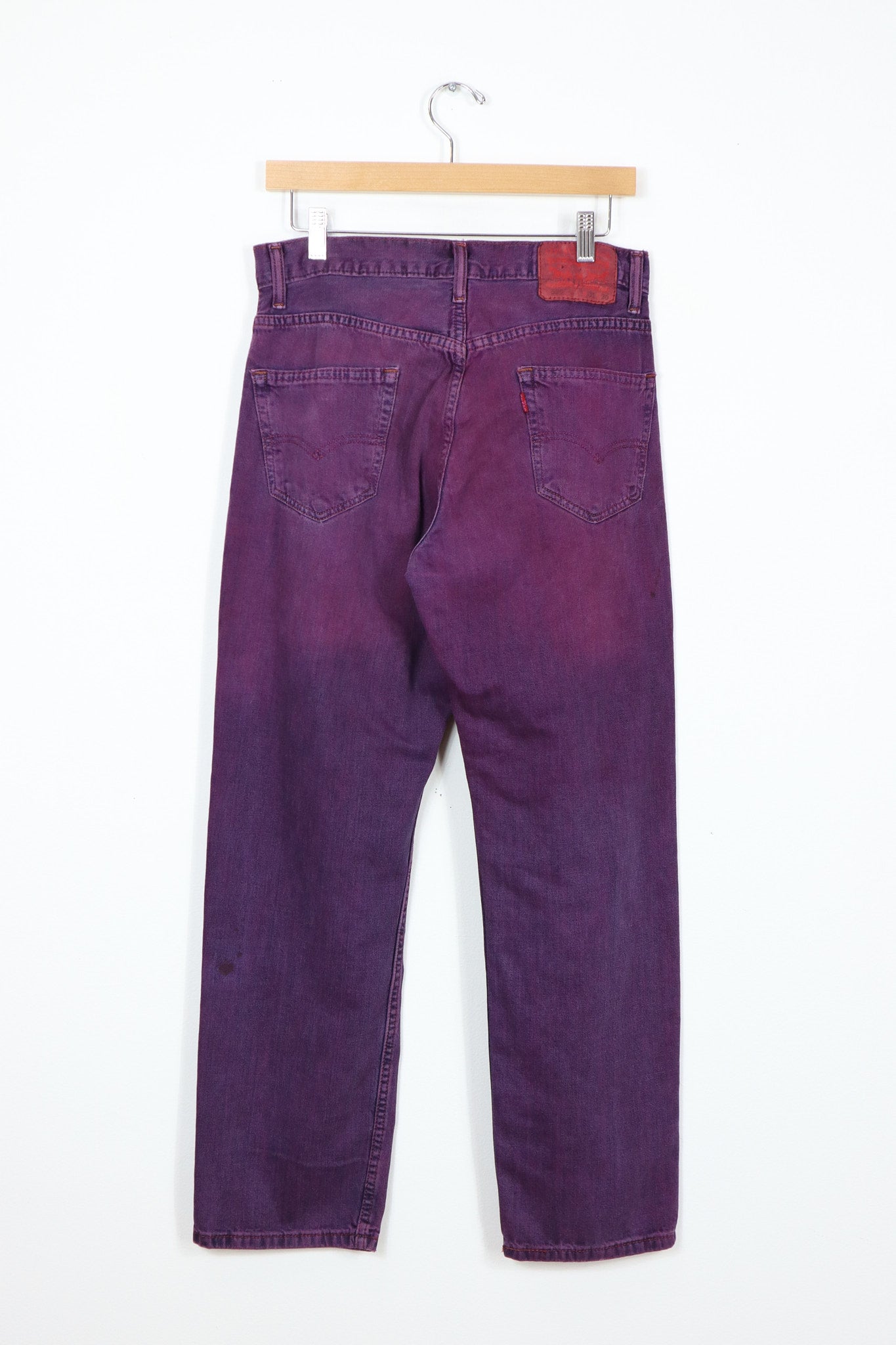 Vintage Reworked Overdyed Levis Straight Relaxed Fit Jeans