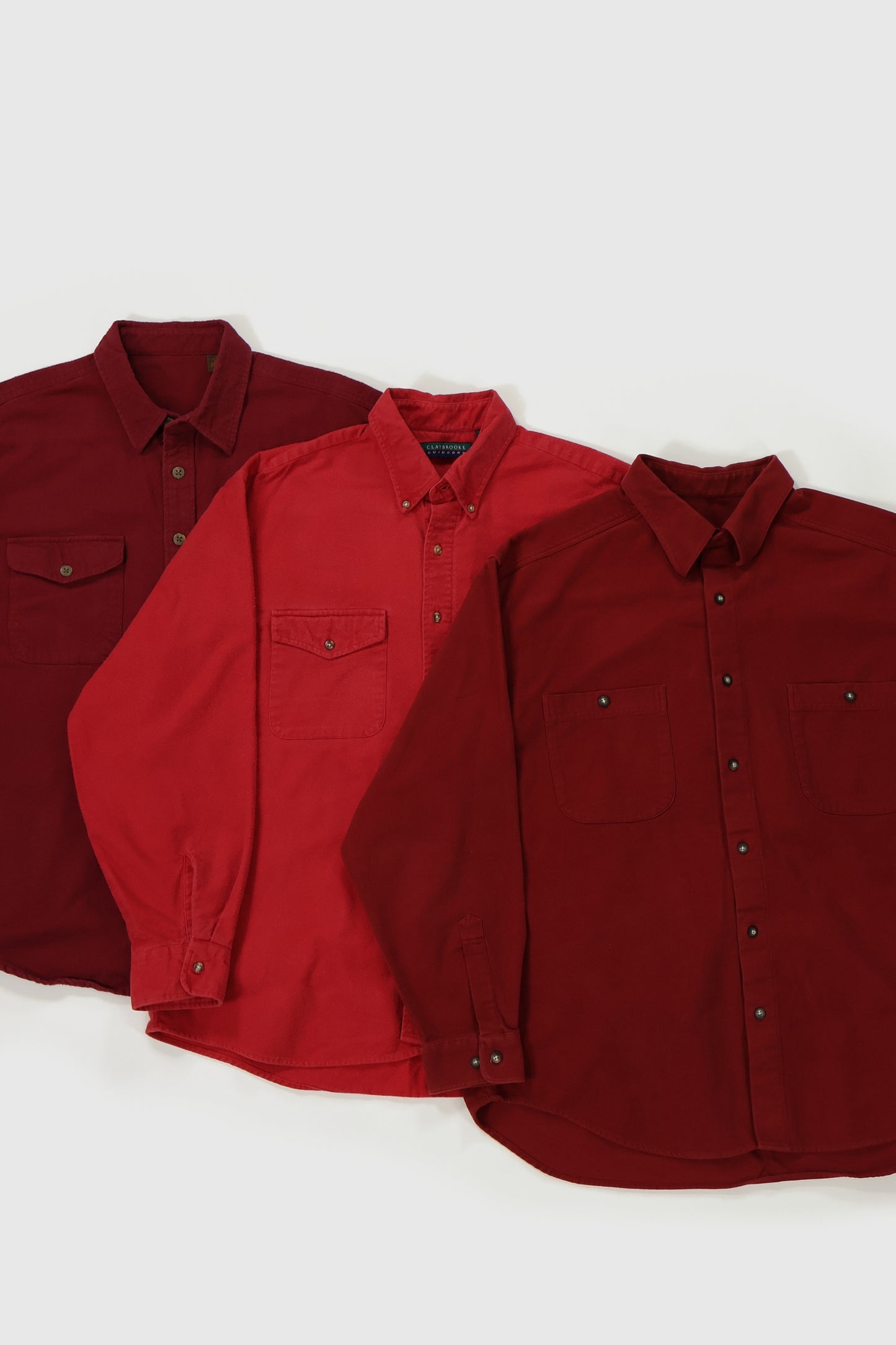 Mystery Solid Red Flannel Button-Down Shirt