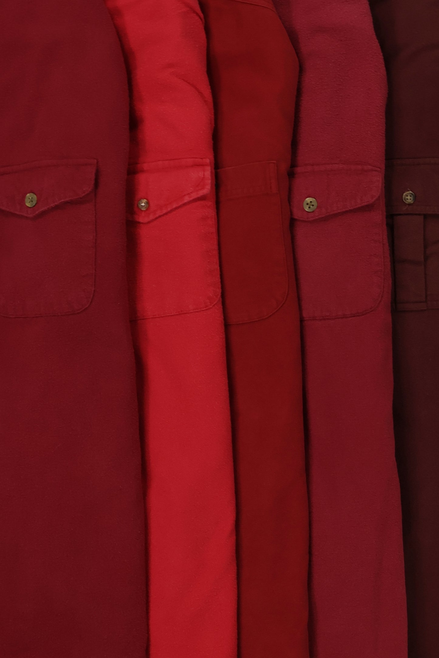 Mystery Solid Red Flannel Button-Down Shirt