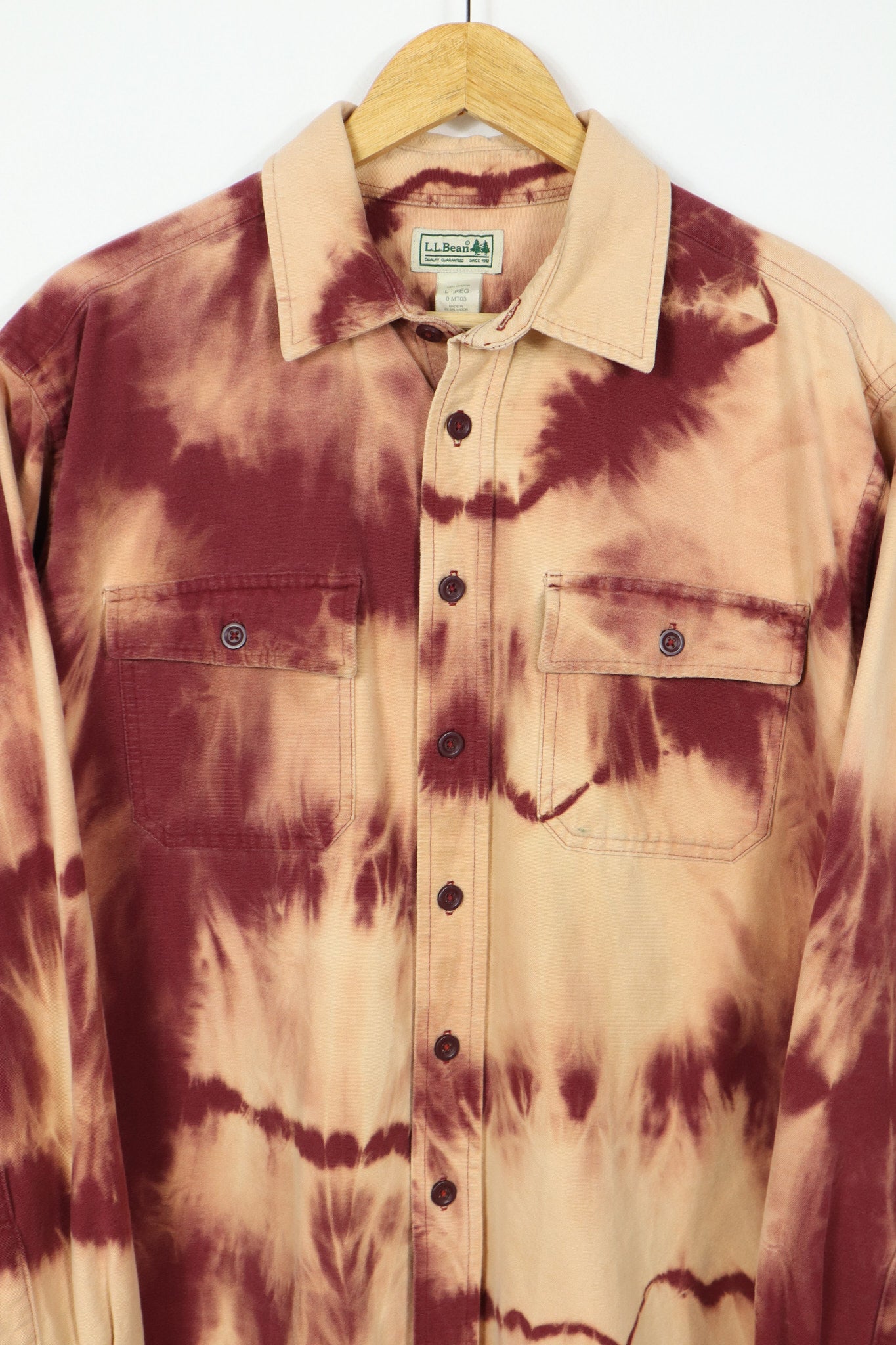 Vintage L.L. Bean Bleached Flannel Button-Down Shirt