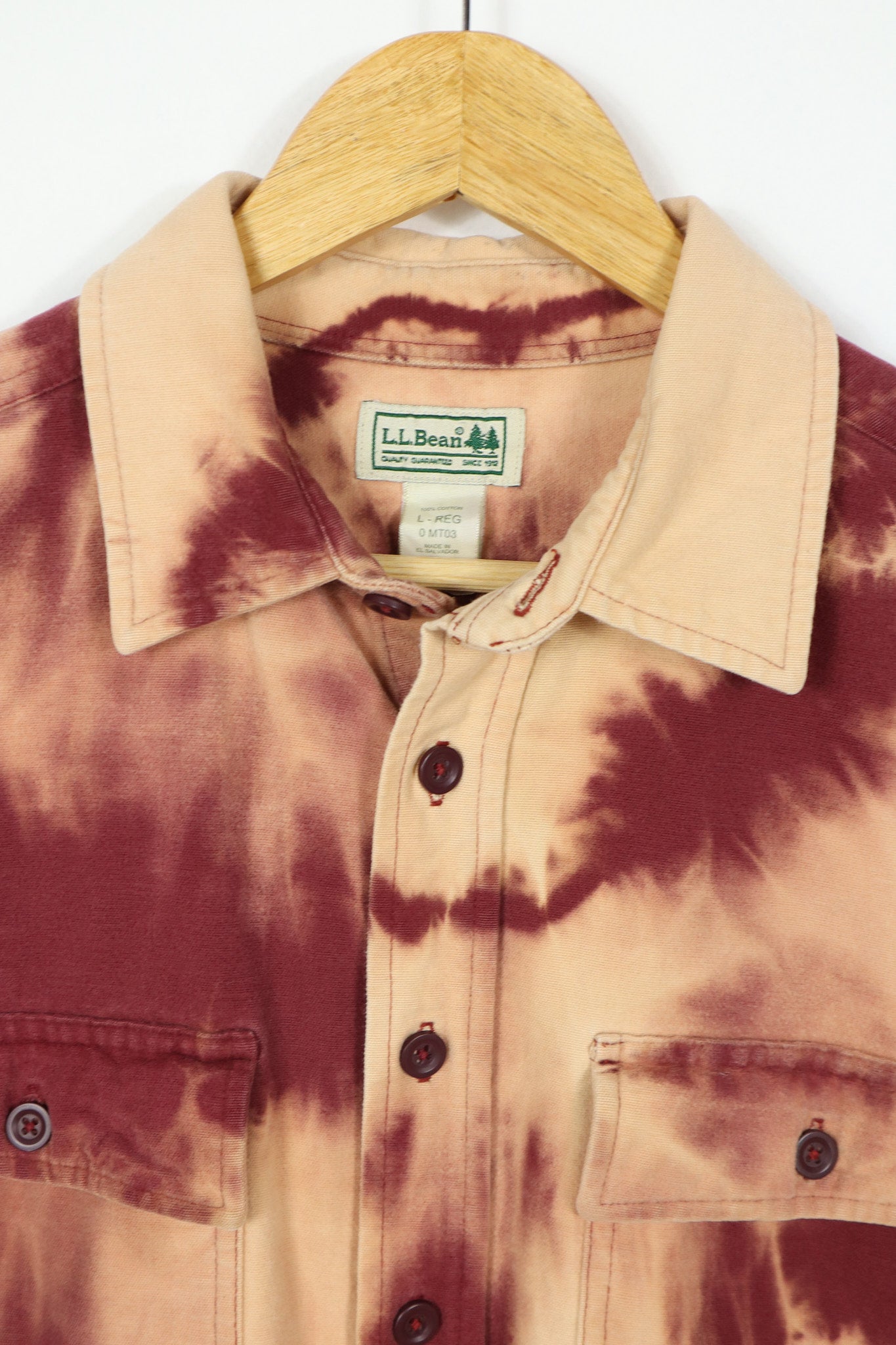 Vintage L.L. Bean Bleached Flannel Button-Down Shirt
