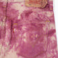 Vintage Reworked Red Dyed 501 Levi's Button-Fly Jeans