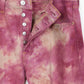 Vintage Reworked Red Dyed 501 Levi's Button-Fly Jeans