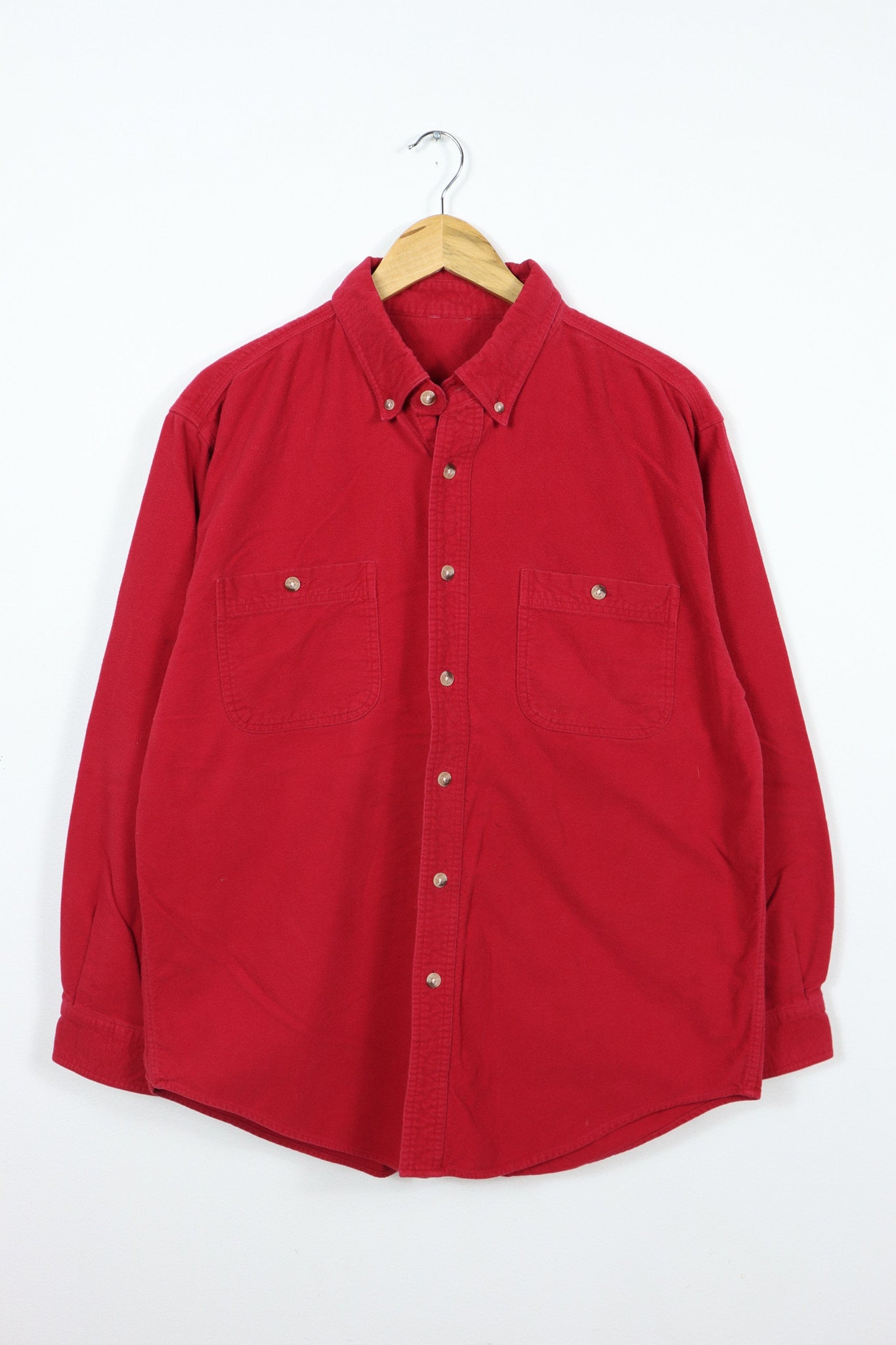 Vintage Red Flannel Button-Down 01