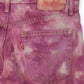 Vintage Reworked Red Dyed 514 Levi's Jeans (womens)