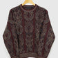 Vintage Red Pattern Sweater