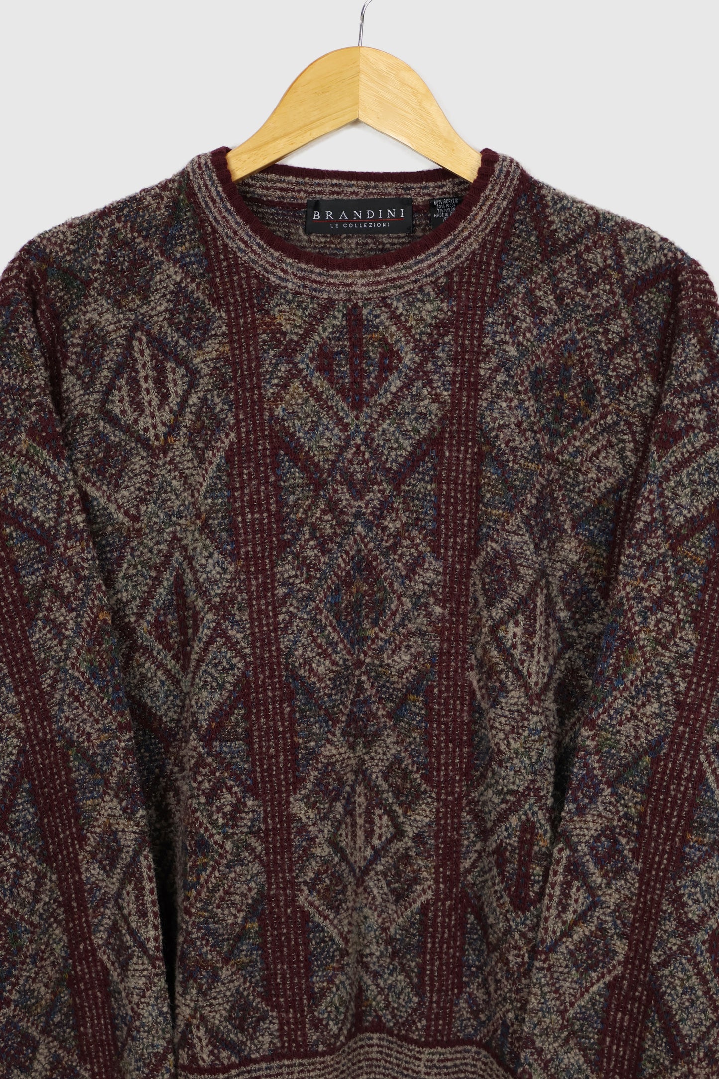 Vintage Red Pattern Sweater