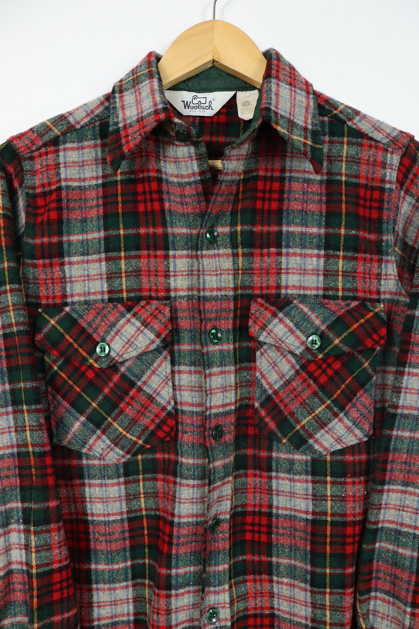 Vintage Woolrich Plaid Button-Down Shirt