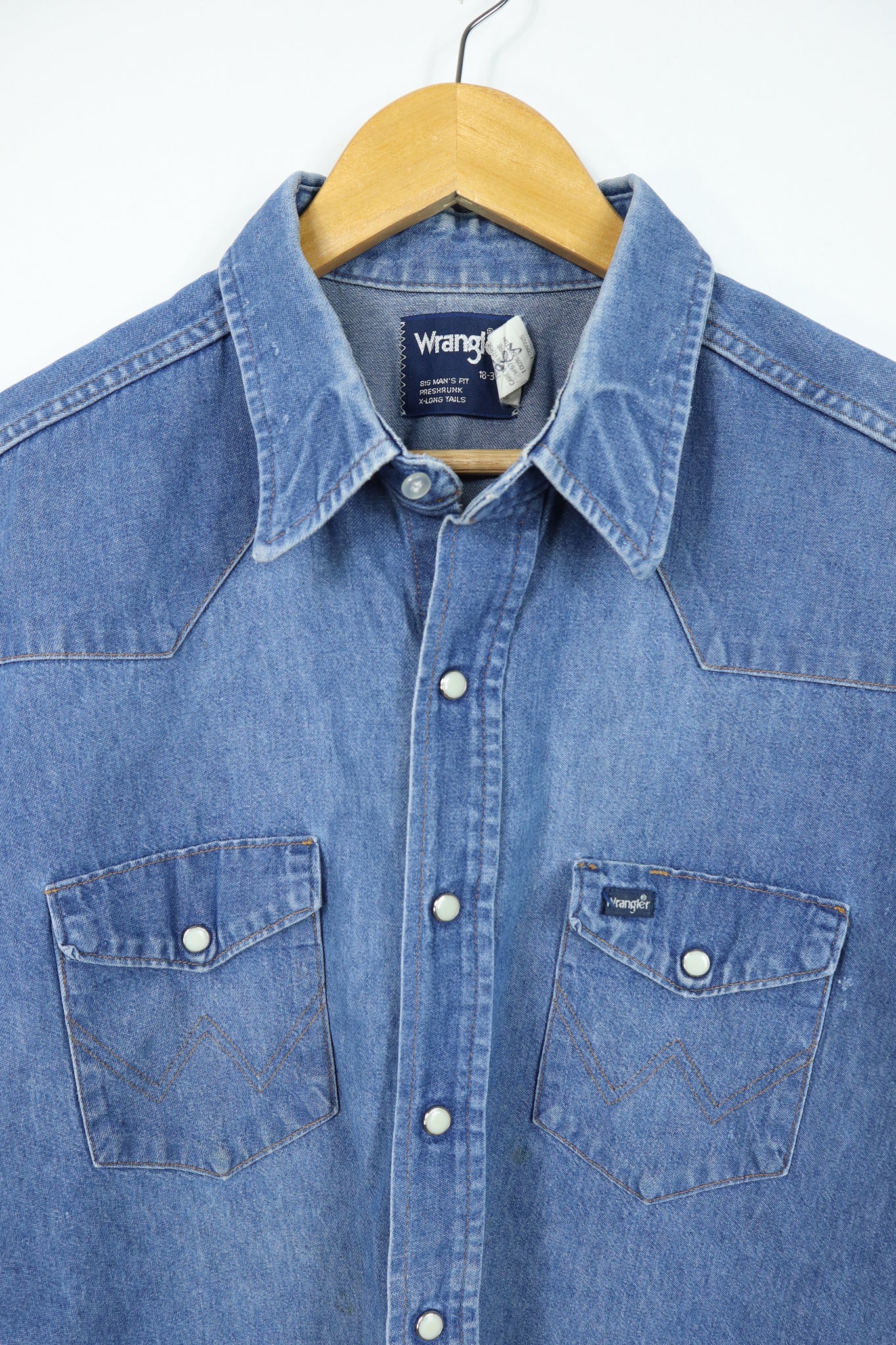 Vintage Wrangler Denim Snap Button Shirt