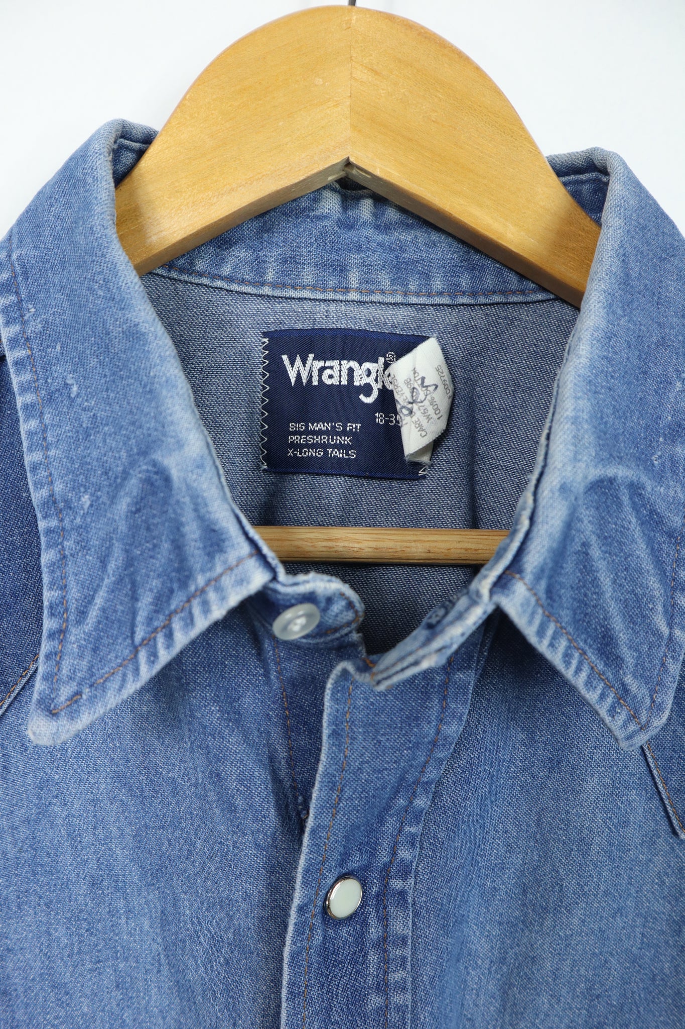Vintage Wrangler Denim Snap Button Shirt