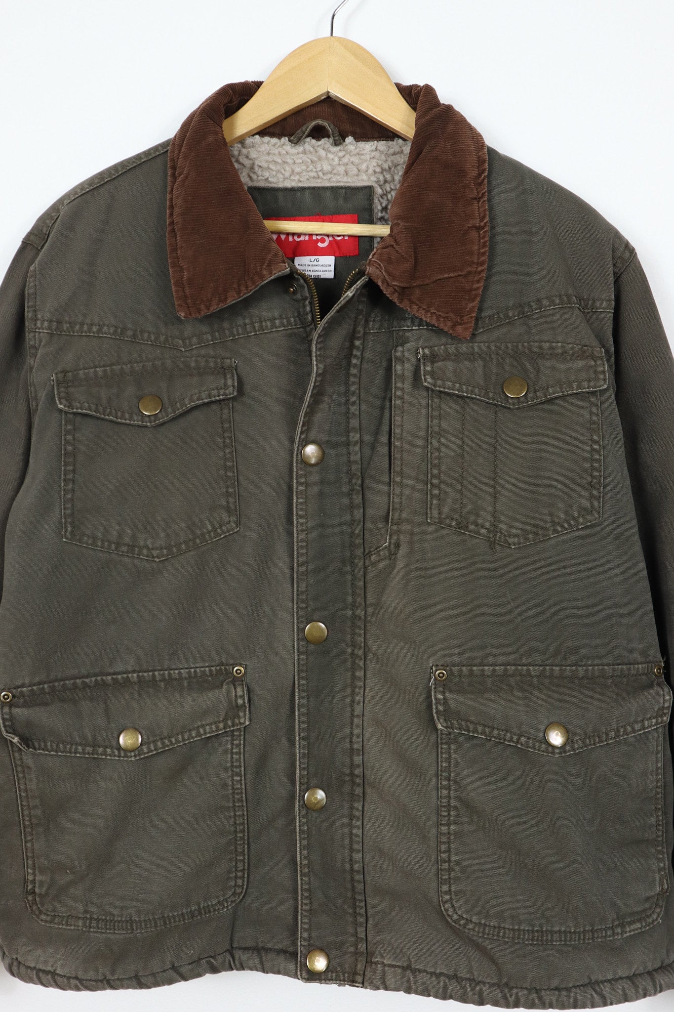 Vintage Wranlger Sherpa Lined Full Zip Jacket