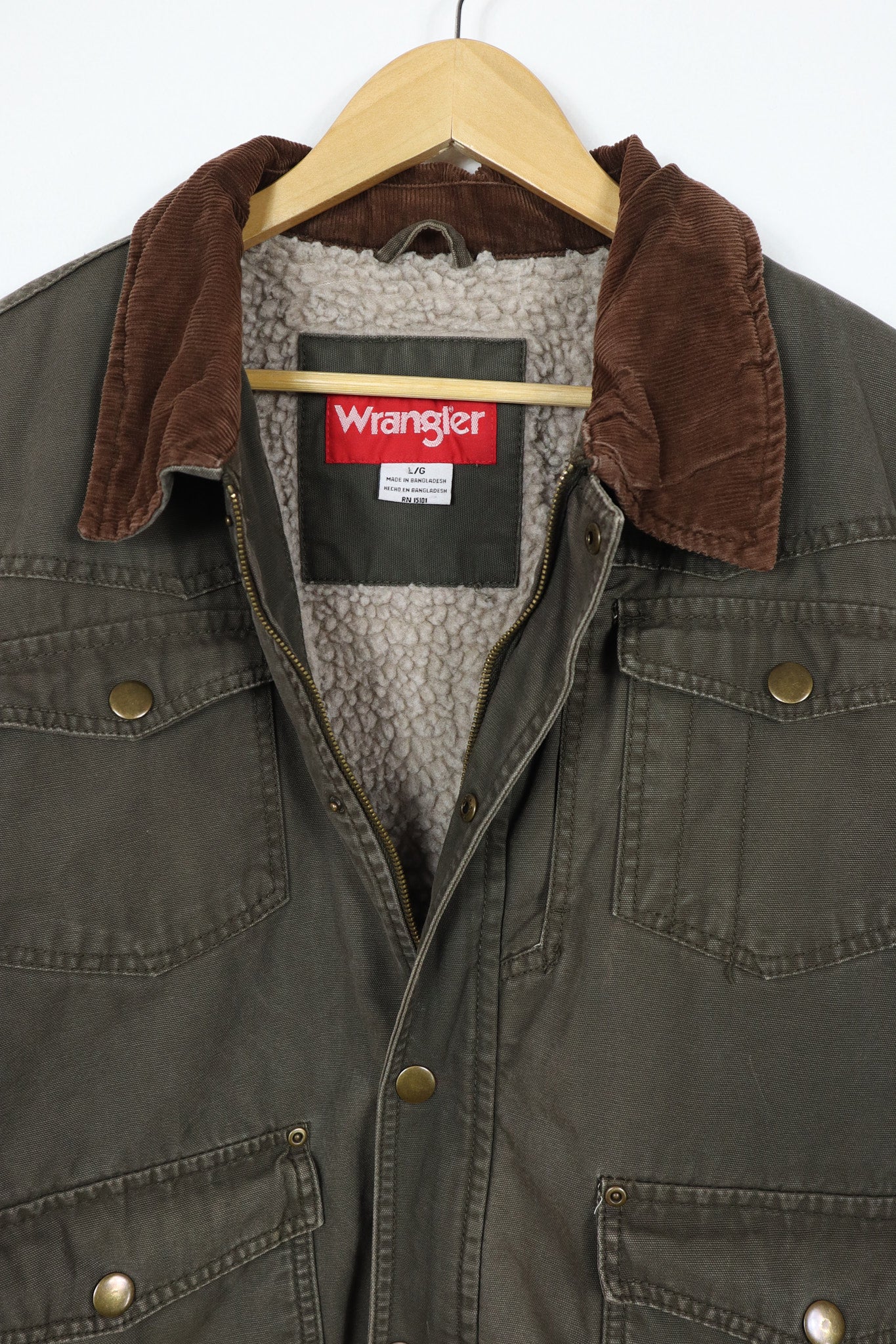 Vintage Wranlger Sherpa Lined Full Zip Jacket